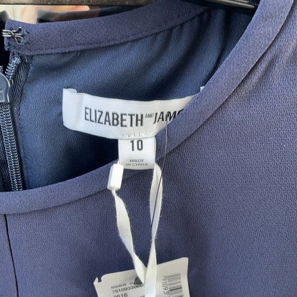 NWT / ELIZABETH and JAMES “Brianna” Long Sleeve Mini Dress, Sz 10 - Picture 4 of 7